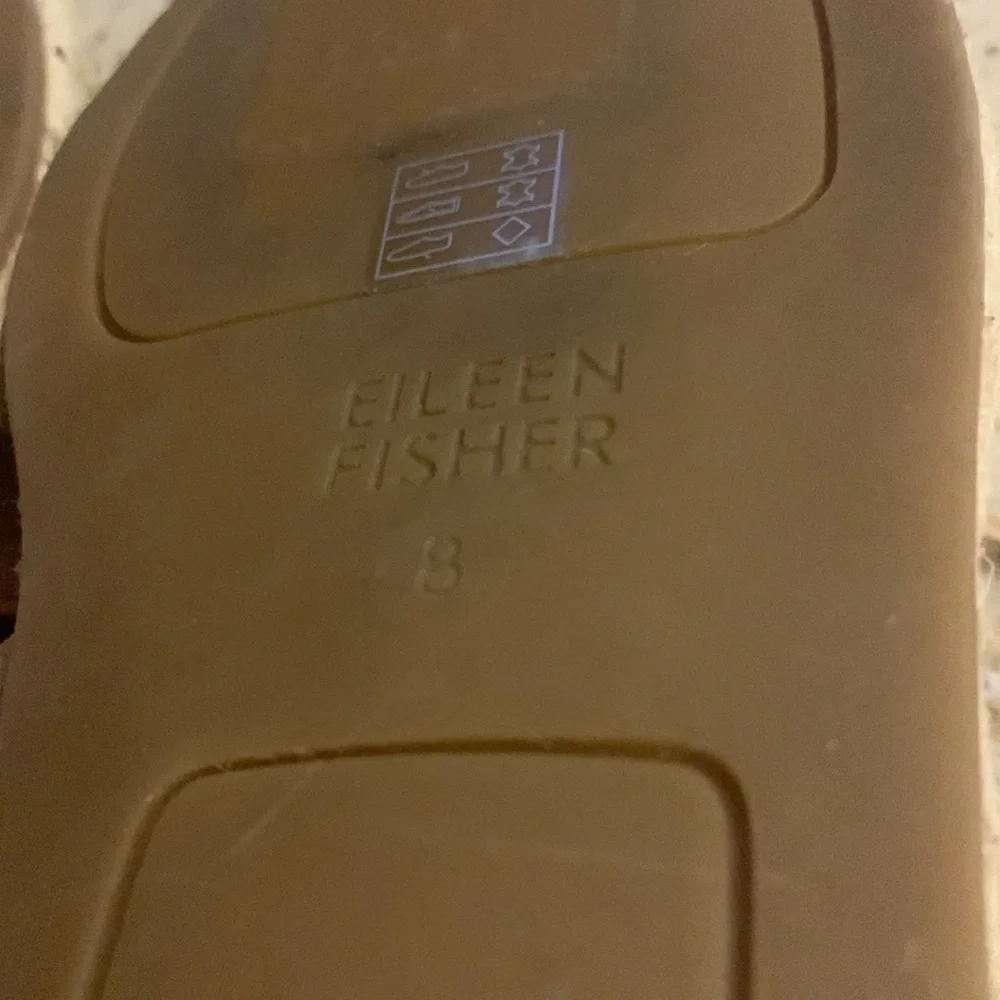 NWOT Eileen Fisher Lee d'Orsay Flat Leather Espadrille Sandals Size 8.5